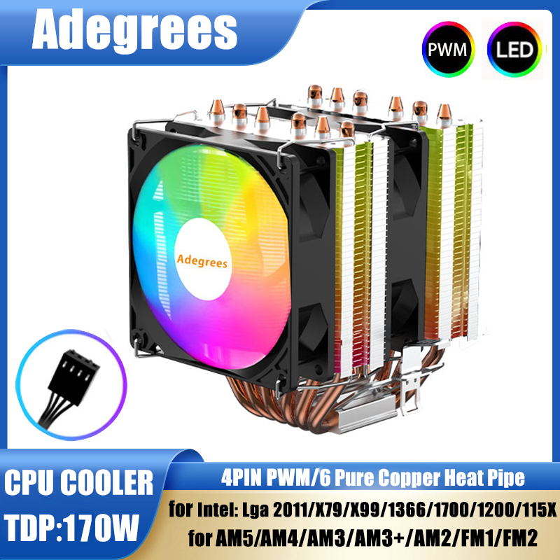 Air Cooler Cpu - Air-cooled CPU Cooler 90mm RGB Cooling