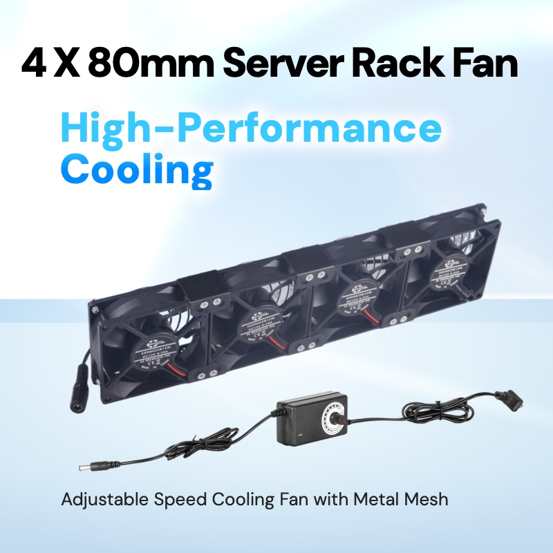 Gpu Cooler - 4-Pack 80mm X 25mm High-Speed Cooling