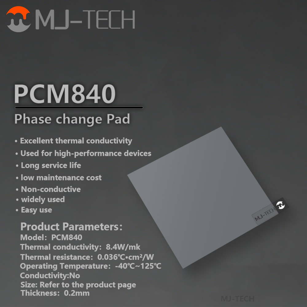 MJ-TECH PCM840 Phase Change Pa - đánh giá và giá Thermal Paste