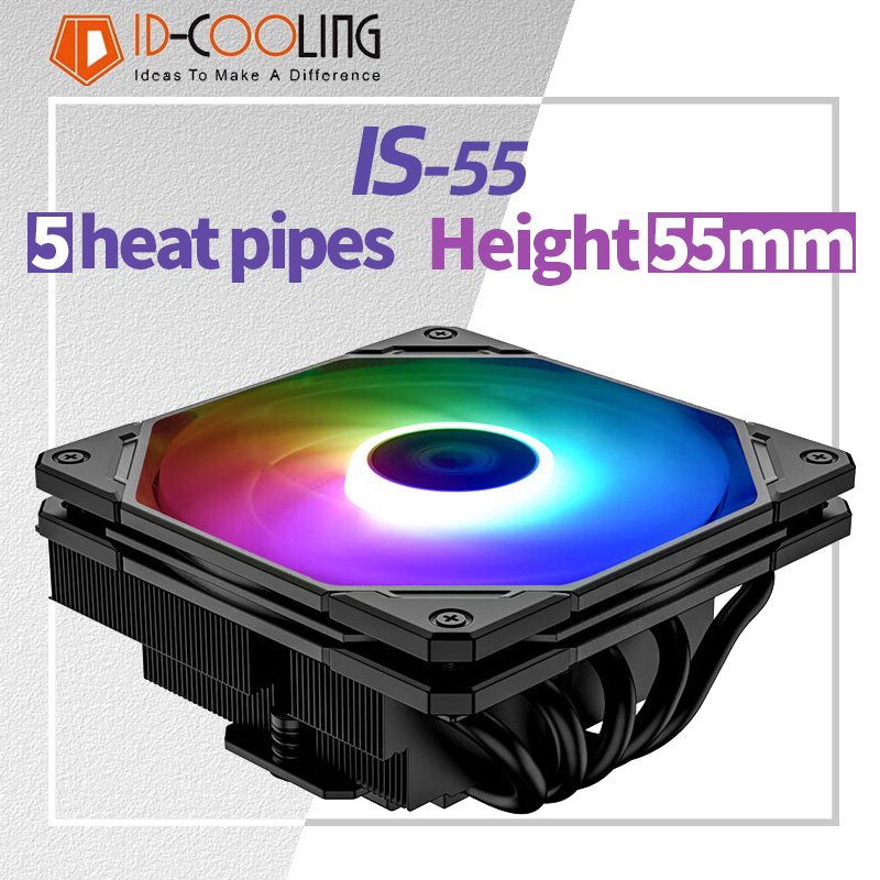 ID-COOLING IS-55 5Heatpipe CPU - đánh giá và giá Cpu Heatsink