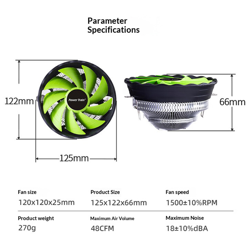 PowerTrain Armored DL120Q Unde - đánh giá và giá Air Cooler Cpu